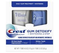 Crest Gum Detoxify Toothpaste + Whitening Gel 2-Step Daily Dental Care System, 4 + 2.3 oz. 2 minutes to a whiter, brighter, healthier smile!