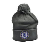 Crest Knitted Bobble Hat Chelsea FC Dark Grey One Size