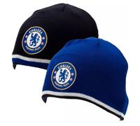Crest Knitted Reversible Beanie Chelsea FC Bright Blue One Size