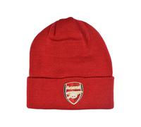 Crest Knitted Turn Up Beanie Arsenal FC Light Red One Size