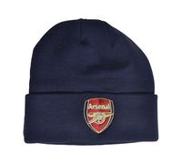Crest Knitted Turn Up Beanie Arsenal FC Navy One Size