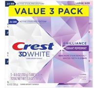 Crest Toothpaste 3D White Brilliance Vibrant Peppermint 4.1oz (Pack of 3)