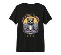 Crested Butte CO Abstract Bear Chill Zen Yoga Design Premium T-Shirt