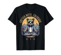 Crested Butte CO Abstract Bear Chill Zen Yoga Design T-Shirt