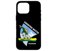 Crested Butte Mountain Colorado Snowboarding Snowboarder Kid Case for iPhone 16 Pro Max