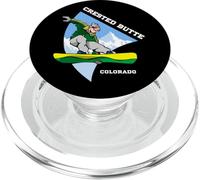 Crested Butte Mountain Colorado Snowboarding Snowboarder Kid PopSockets PopGrip for MagSafe