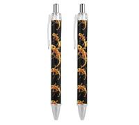 Crested Gecko Ballpoint Pen Retractable Roller 0.5mm Fine Pens Smooth Writing for Office 1 PCS AS PIC 1