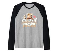 Crested Gecko Crestie Mom Tee - Ultimate Reptile Lover Raglan Baseball Tee