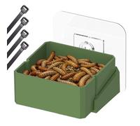 Crested Gecko Feeding Ledge - Wall Mount Reptile Food Water Dish for Terrariums | Food Grade Universal Bowl with Leopard Gecko, Chameleon Frog for Small Reptile Habitat Accessory, 2.36x2.36 x1.02in