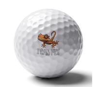Crested Gecko I Can Fly Fashion Golf Balls Accessories for Men Women Funny Graphic Golf Ball