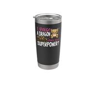 Crested Gecko I Raise A Dragon What's Your Superpower? Stainless Steel Insulated Tumbler