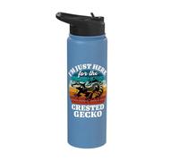 Crested Gecko Lizard Pet Just Here for The Crested Gecko Stainless Steel Insulated Water Bottle