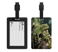 Crested Gecko Luggage Tags for Suitcases Personalized Luggage Tags Business Card Holder Travel ID Bag Tag with Address Card Quick Spot Baggage Identifier for Carry On