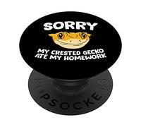 Crested Gecko Pet Sorry My Crested Gecko Ate My Homework PopSockets Swappable PopGrip