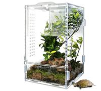 Crested Gecko Tank 4.7x4.7x7.9in Clear Acrylic Ventilation