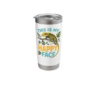 Crested Gecko This is My Happy Face Stainless Steel Insulated Tumbler