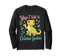 Crested Gecko Yep I Talk to Crested Geckos Long Sleeve T-Shirt