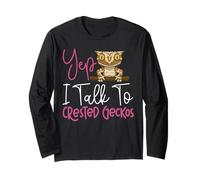 Crested Gecko Yep I Talk to Crested Geckos Long Sleeve T-Shirt