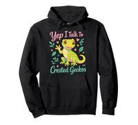 Crested Gecko Yep I Talk To Crested Geckos Pullover Hoodie