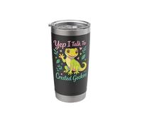 Crested Gecko Yep I Talk to Crested Geckos Stainless Steel Insulated Tumbler