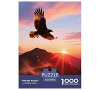 Crested Hawk-Eagle 1000pc Jigsaw Puzzle Challenging Puzzle For Teens Logic And Patience Bird Great Wall Display 70x50cm/1000pcs