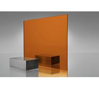 CrestGlass 3mm Amber 2422 Plaskolite Mirror Acrylic Sheet 300 x 300 Perspex Mirror Plastic Safety Mirror
