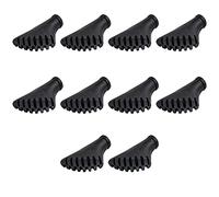 CRESTGOLF 10 PCS Nordic Walking Stick Caps for Asphalt Trekking Poles, Black