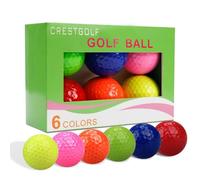 CRESTGOLF 42.6mm Golf Ball,6 Pack Colored Golf Ball, Driving Range Practice Golf Balls Perfect for Modified Sports Courts