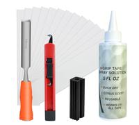 CRESTGOLF Golf Grip Kit for Regripping Golf Clubs- All-in-One 13 PCS Golf Grip Tape (5cm*25cm), Solvent, Grip Tape Remover,Hook Blade & Rubber Vise Clamp | Pro Regripping Tools Secure Replacement