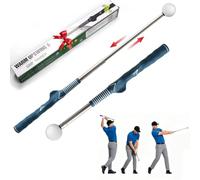CRESTGOLF Retractable Golf Swing Trainer, Golf Grip Training aid Warm Up Stick with Corrective Grip, Golf Grip Trainer for Beginners & Pros,Right/Left-Handed, Indoor/Outdoor