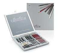 CRETA COLOR 400 17-Piece Graphite Drawing Set in Wooden Box - Silver