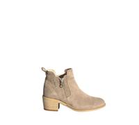 Creta Heeled Boot - female - Nerogiardini - Cowboy & Biker Boots - Beige - 5 UK - Shoes 5 UK