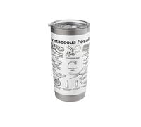 Cretaceous Fossils Bones Paleontology Dinosaur Skull Stainless Steel Insulated Tumbler
