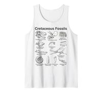 Cretaceous Fossils Bones Paleontology Dinosaur Skull Tank Top