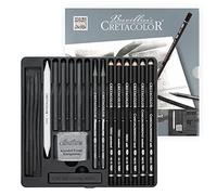 CRETACOLOR Black Box Charcoal Set | 20 Piece Charcoal and Drawing Set