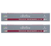 Cretacolor Cleos Fine Art Graphite HB Set of 3 Pencils (Pack of 2)