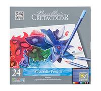 Cretacolor Marino Watercolour Pencil, 24 Assorted Colours, Metal Case