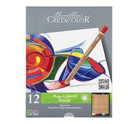 Cretacolor Megacolor Colouring Pencils, Artist's Sticks, Extra Thick for Large Areas (Pack of 12)
