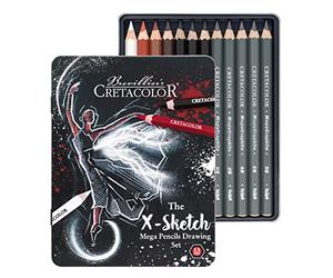 Cretacolor The X-Sketch Mega Pencils Drawing Set, Artist Pencils Drawing and Sketching Set, 1 Piece (Pack of 1)