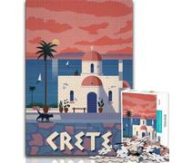 Crete 1000 Piece Jigsaw Puzzles for Adults,Challenging Game Gifts for Is Ideal As A Gift for The Whole Family 50x75cm