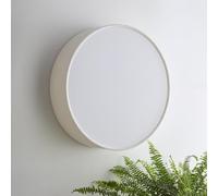 Crete 38cm 2 Light Or 45cm 3 Light White Velvet Drum Shade (45cm 3 Light)