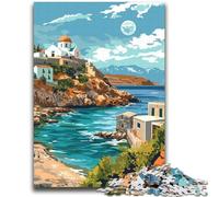 Crete Coastal Landscape Jigsaw Puzzles for Teenagers 2000 Jigsaws, Family Fun Games Fun at Home Activities, Birthday Present, Travel Gifts 2000pcs(70x100cm)