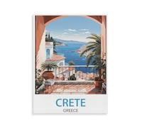 Crete Greece Coast，Paint by Number DIY Oil Painting Paint by Numbers Kits for Adults Beginner Canvas Acrylic Arts Craft for Home Wall Decor Drawing(20x30cm-P58