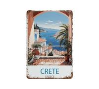 Crete Greece Coast,Tin Signs Gift Funny Vintage Metal Sign Plaqu Poster Wall Art Pub Bar Kitchen Garden Bathroom Home Decor(30x40cm)12x16 inch-P58