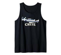 Crete Greece Flag Island Map Greek Pride Design Tank Top