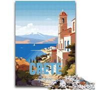 Crete Greece Jigsaw Puzzles for Teenagers 2000 Piece, Family Activity with Matching Poster And Trivia Sheet for Age 14+ 2000pcs(70x100cm)