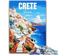 Crete Greece Puzzles for Adults And Teenagers, Pattern Assembly Deal As Gifts for The Whole Family Suitable for And 14 1000pcs(26x38cm)