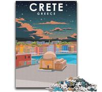 Crete Greece Travel Art Jigsaws Puzzles 2000 Pieces for Adults Gifts, Challenging Difficult Deal As Gifts for The Whole Family 2000pcs(70x100cm)