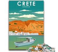 Crete Greece Travel Poster 2000 Piece Jigsaw Puzzle for Adults And Teenagers, Educational Stress Relief Toy for Is Ideal As A Gift for The Whole Family 2000pcs(70x100cm)