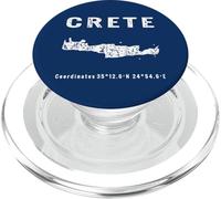 Crete Greek Island Map Mediterranean Greece Souvenir PopSockets PopGrip for MagSafe